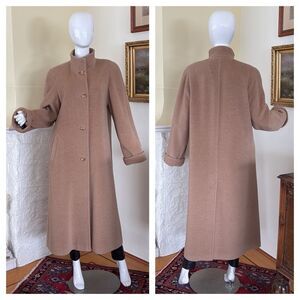 Marcona Angora & Wool Full Length Camel Coat